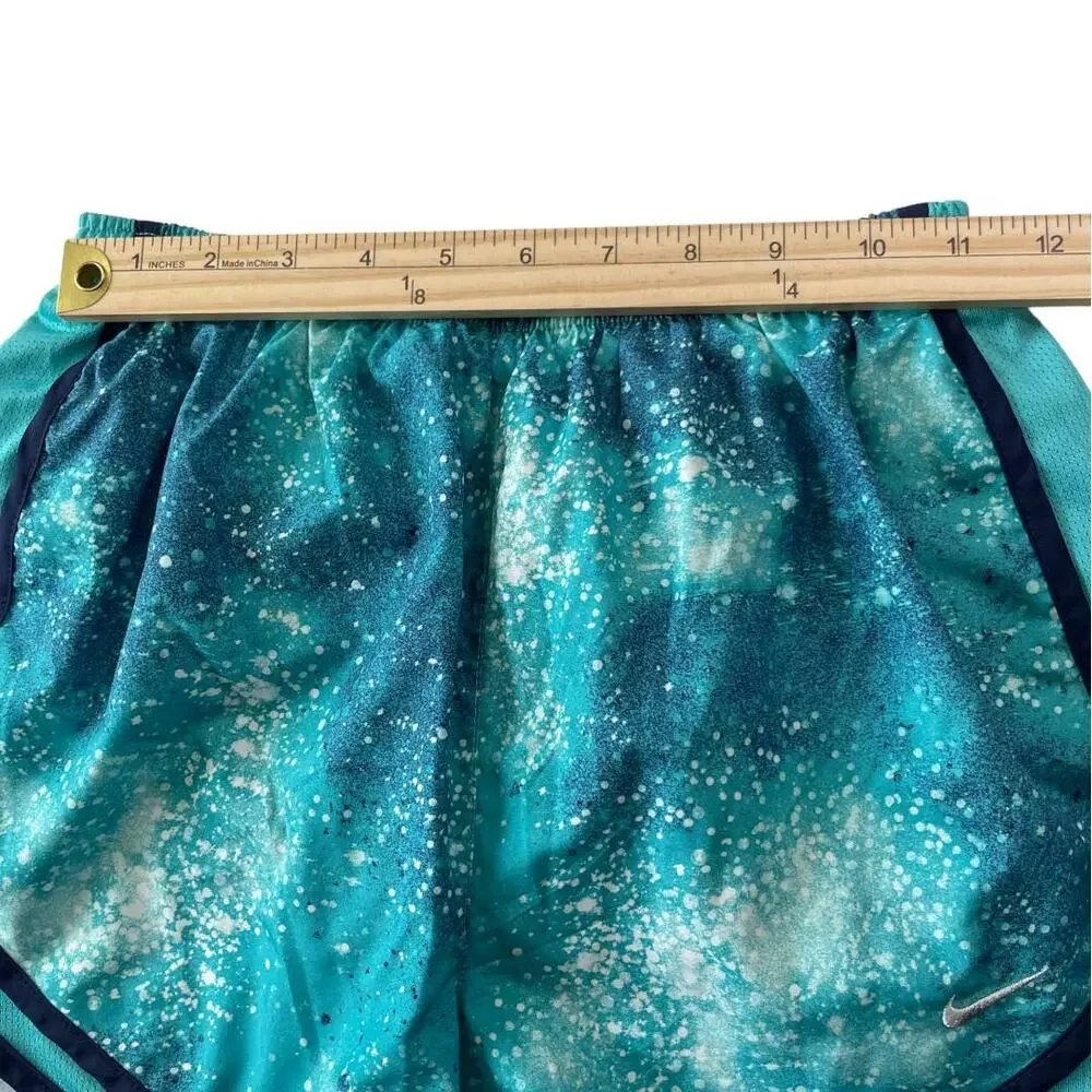 Nike Womens Size XS Athletic Tempo Running Shorts Dri Fit Lined Blue Green Teal